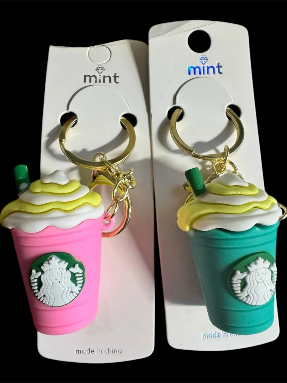 Cup Keychain Set - Cute Drink Charm Keyring